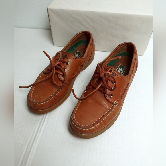 Natural Sport 6.5M Caramel 3 Eye Boat Shoes Endlessly Wearable Versatile Ugly - Picture 2 of 9